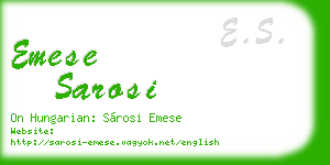 emese sarosi business card